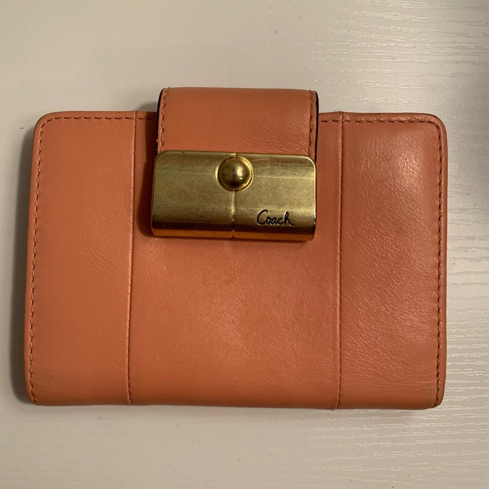 Coral Coach Wallet